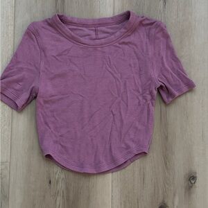 Lululemon Mauve Ribbed crop Top